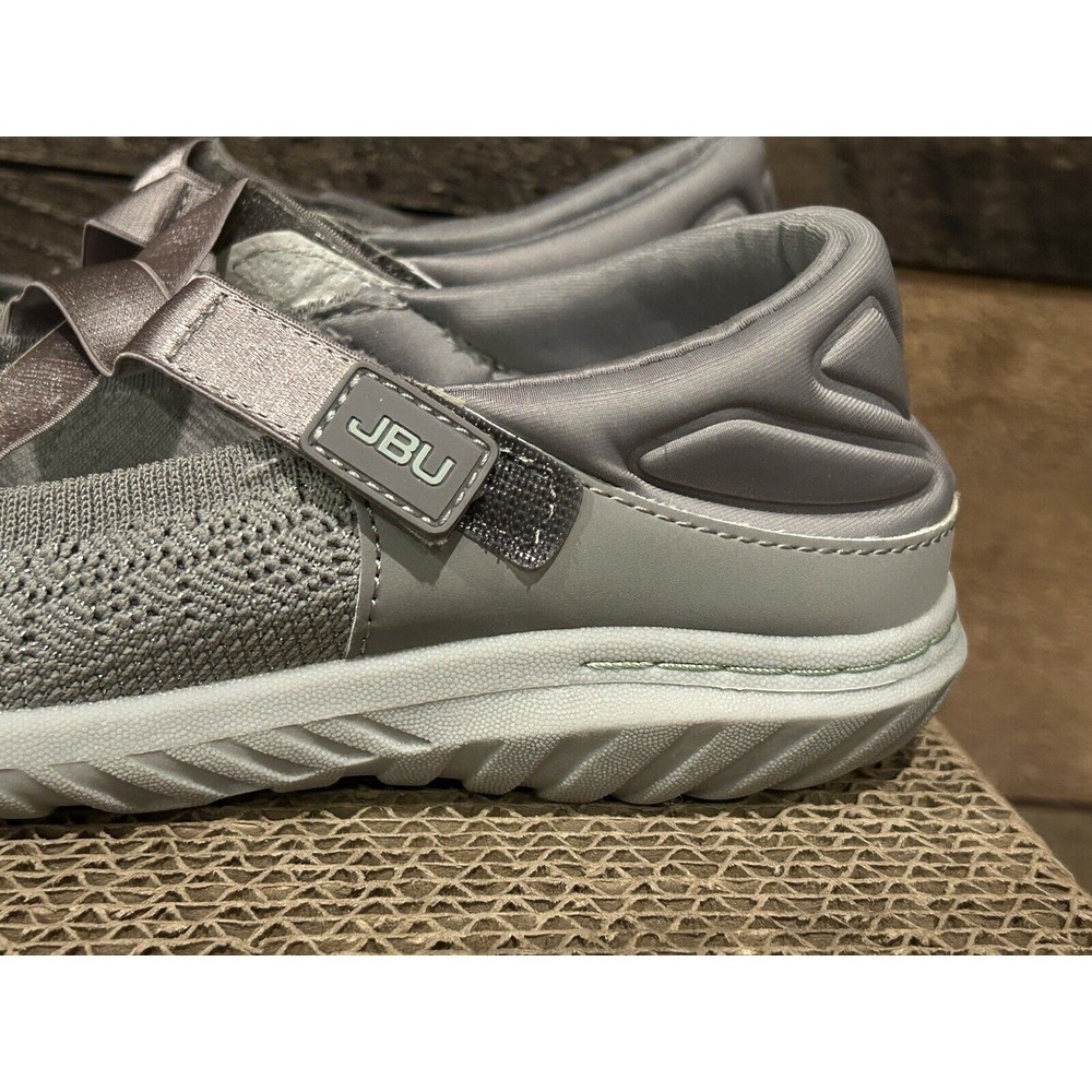 JBU Jambu Camila Mary Jane Flats Slip On Shoes Denim Shimmer Gray Women 6W - Picture 4 of 8